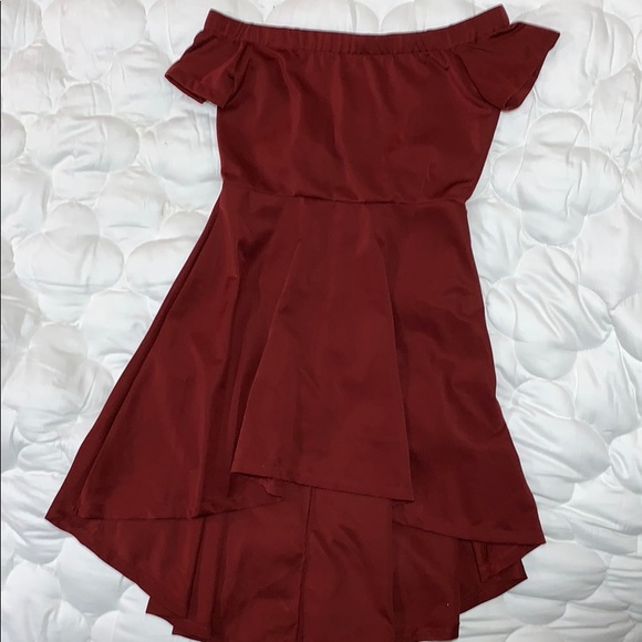 Maroon high low dress - Picture 2 of 5